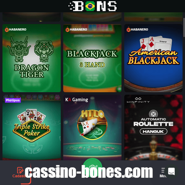 Blackjack e Poker Bons